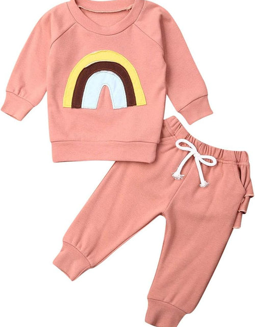 Load image into Gallery viewer, Newborn Baby Girls Clothes Cotton Suit Cute Baby Kid Infant Toddler Play Wear Rainbow Outfits
