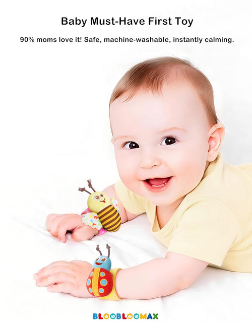 Load image into Gallery viewer, Baby Soft Rattle Toy Foot Finder Socks Wrists Rattles Ankle Leg Feet Hand Arm Bracelet Activity Rattle Baby Shower Present Gift for Neborn Baby Infant Boy Girl Bebe (8 Pcs)
