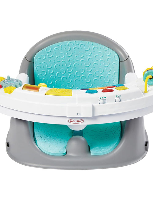 Load image into Gallery viewer, Music &amp; Lights 3-In-1 Discovery Seat and Booster - Convertible, Infant Activity and Feeding Seat with Electronic Piano for Sensory Exploration, for Babies and Toddlers, Teal
