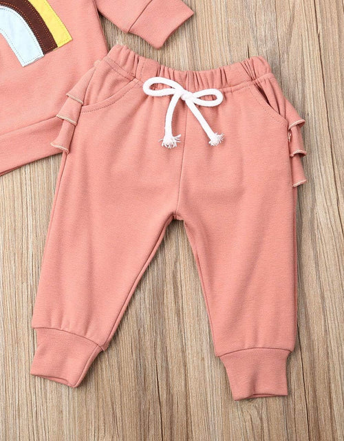 Load image into Gallery viewer, Newborn Baby Girls Clothes Cotton Suit Cute Baby Kid Infant Toddler Play Wear Rainbow Outfits
