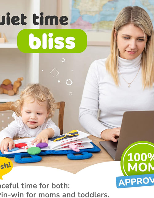 Load image into Gallery viewer, Quiet Book Montessori Toys for 1 2 3 Year Old, Busy Book for Toddlers 1-3 Travel Toy with Preschool Learning Activities, Educational Toy with 9 Sensory Toddler Activities for Boys &amp; Girls
