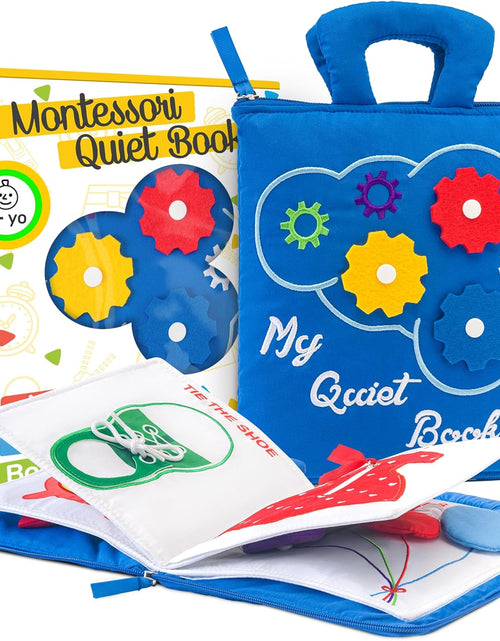 Load image into Gallery viewer, Quiet Book Montessori Toys for 1 2 3 Year Old, Busy Book for Toddlers 1-3 Travel Toy with Preschool Learning Activities, Educational Toy with 9 Sensory Toddler Activities for Boys &amp; Girls
