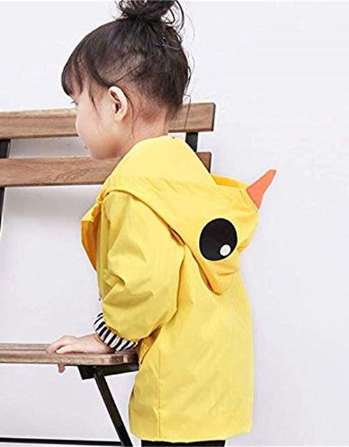 Load image into Gallery viewer, Toddler Baby Boy Girl Duck Rain Jacket Cute Cartoon Yellow Raincoat Hoodie Kids Coat Fall Winter School Outfit

