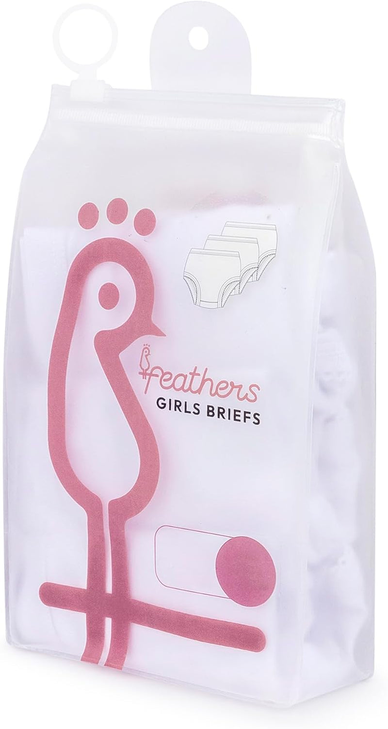 Girls Solid White Snug Fit Tagless Cami Vest - 100% Cotton Super Soft Undershirts (3/Pack)